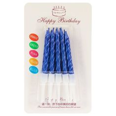 Свечи праздничные для торта с держателями Miland Счастливый праздник 10 шт