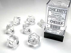 Набор кубиков Chessex 7-dice set Clear-White