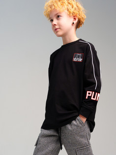 Лонгслив детский PlayToday 32411091, черный, 128