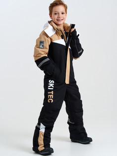 Комбинезон детский PlayToday 32411039, черный, белый, бежевый, 134