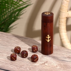 Кубики игральные Море дерево, латунь No Brand