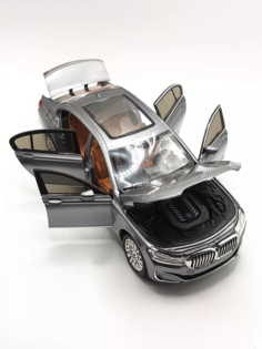 Машинка металлическая инерционная КарандашоФФ bmw 7 серая 21 см