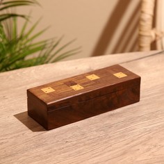 Игра настольная "Домино" 20х7х5,5 см, дерево шишам No Brand