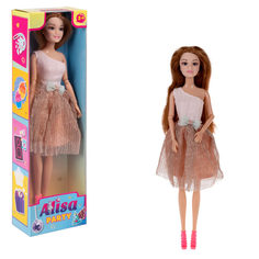 Кукла Alisa Party в бежевом, с гнущимися руками и ногами 1toy
