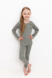 Пижама детская CROCKID М 3488-2, зеленый, 152