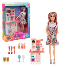 Кукла Alisa My Day Кухня игровой набор с аксессуарами, 29 см 1toy
