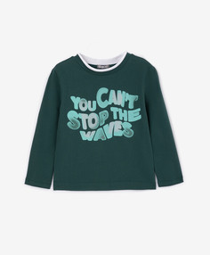 Лонгслив серый для мальчика Gulliver (110)