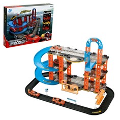 Парковка Racing, с лифтом, 4 машинки, 3 уровня No Brand