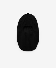 Шапка-шлем вязаная чёрная для мальчика Gulliver, 54, 22406BMC7310