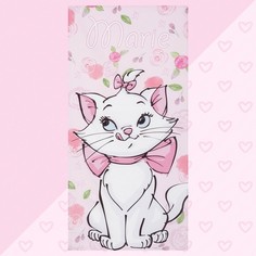 Полотенце детское Мари, Коты аристократы 70х146±2 см, 100% хлопок 160гр/м2 Disney
