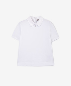 Блузка с коротким рукавом из джерси белая для девочки Gulliver (122)