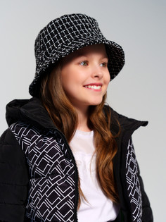 Панама детская PlayToday 22427072, черный, белый, 56