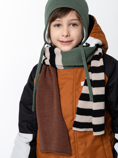 Шарф детский NIKASTYLE 17з15724, коричневый; черный, onesize
