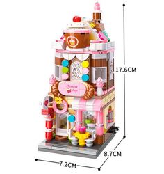 Конструктор City Corner 0101 Домик Кондитерская 344 детали Qman