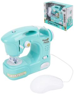 Игровой набор «Швейная машинка», звук, свет, 2 предмета, голубой No Brand