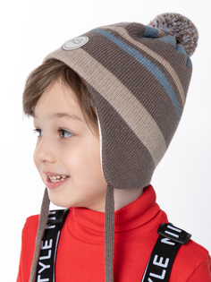 Шапка детская NIKASTYLE 11з15424, кофе серо-голубой, 48-52
