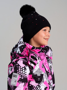 Шапка детская PlayToday 32421458, черный, 56