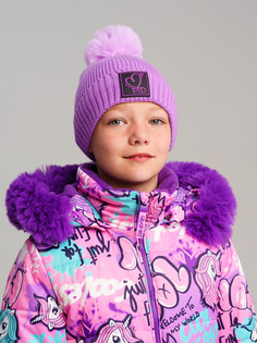 Шапка детская PlayToday 32421414, сиреневый, 56