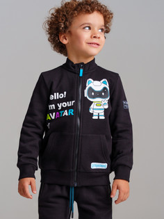 Толстовка детская PlayToday 32412143, черный, 98