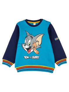 Свитшот детский PlayToday 32339012, тёмно-синий, голубой, 92