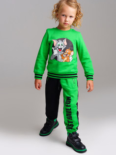 Свитшот детский PlayToday 32432014, зеленый, 116