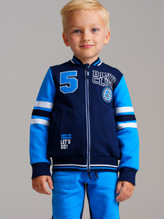 Толстовка детская PlayToday 32412015, голубой, тёмно-синий, белый, 98