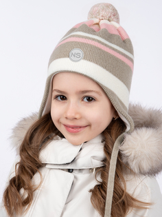 Шапка детская NIKASTYLE 11з15424, беж светло-розовый, 48-52
