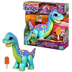 Игрушка FurReal Friends Hasbro Малыш Динозавр интерактивный зеленый