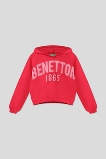 Толстовка детская Benetton 3J68C203I, малиновый, 128