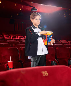 Толстовка распашная из футера чёрная для мальчика Gulliver, 170, 22410BJC1614