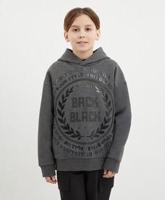 Толстовка нераспашная с принтом серая для мальчика Gulliver, 146, 224GSBJC1603