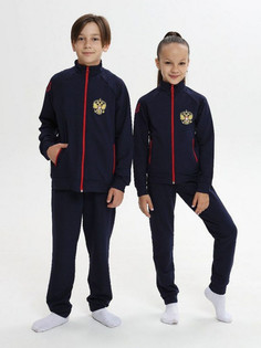 Спортивный костюм детский WILDWINS, WW-K100, темно-синий, 122