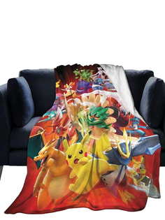 Плед покрывало StarFriend Пикачу Чаризард Генгар Мьюту Покемоны Pokemon 127х154 см