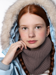 Снуд детский NIKASTYLE 17з15624, коричневый, onesize