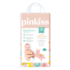 Подгузники Pinkiss S 3-8 кг 56 шт