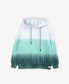 Толстовка с крашением тай-дай(tie-dye) белая для мальчика Gulliver (122)