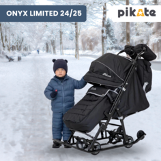 Санки-коляска Pikate Onyx limited черный