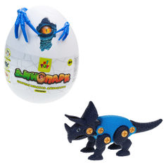 Конструктор 1TOY Динопарк Гигантское яйцо с динозавром трицератопс