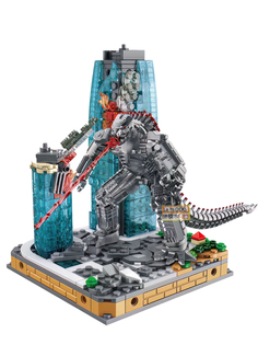 3D Конструктор StarFriend Меха-Годзилла с городом Mechagodzilla Godzilla 375 деталей 29 см