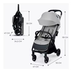 Коляска прогулочная Ining baby Fold K353 серая