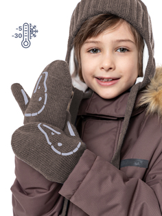 Варежки детские NIKASTYLE 14з17024, кофе, 12