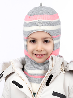 Балаклава детская NIKASTYLE 10з15224, серый; розовый, 50-54