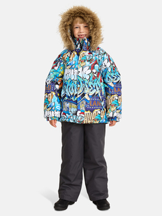 Комплект верхней одежды детский Huppa Winter, 42499-мультиколор темно-серый, 134