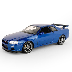 Машинка WELLY 1:24 Nissan Skyline GT-R R34, синий