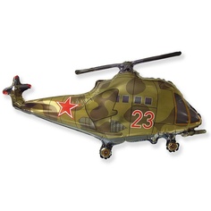 Шар фольгированный Flexmetal фигура с гелием - Вертолет 58 см
