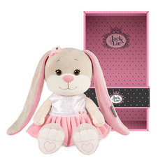Мягкая игрушка Maxitoys Зайка Лин в Серебристом Платье с Цветочком X-JL-02202312-20