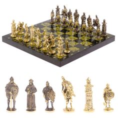 Шахматы Уральский сувенир сувенирные Богатыри змеевик доска 40х40 см