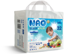 Подгузники трусики NAO SleepAndPlay 6 размер для новорожденных XXL ночные