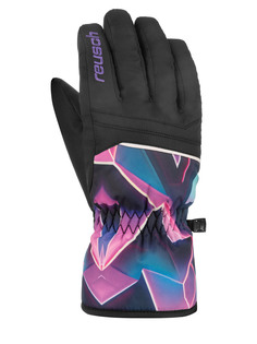 Перчатки детские Reusch Alan Junior, розовый-фиолетовый-черный, 16
