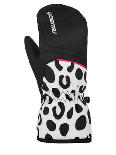 Варежки детские Reusch Alan Junior, White-Grey Leopard, 15